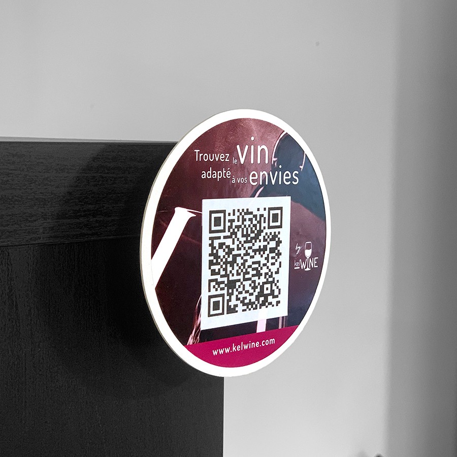 Stop rayon QR code kelWINE en magasin